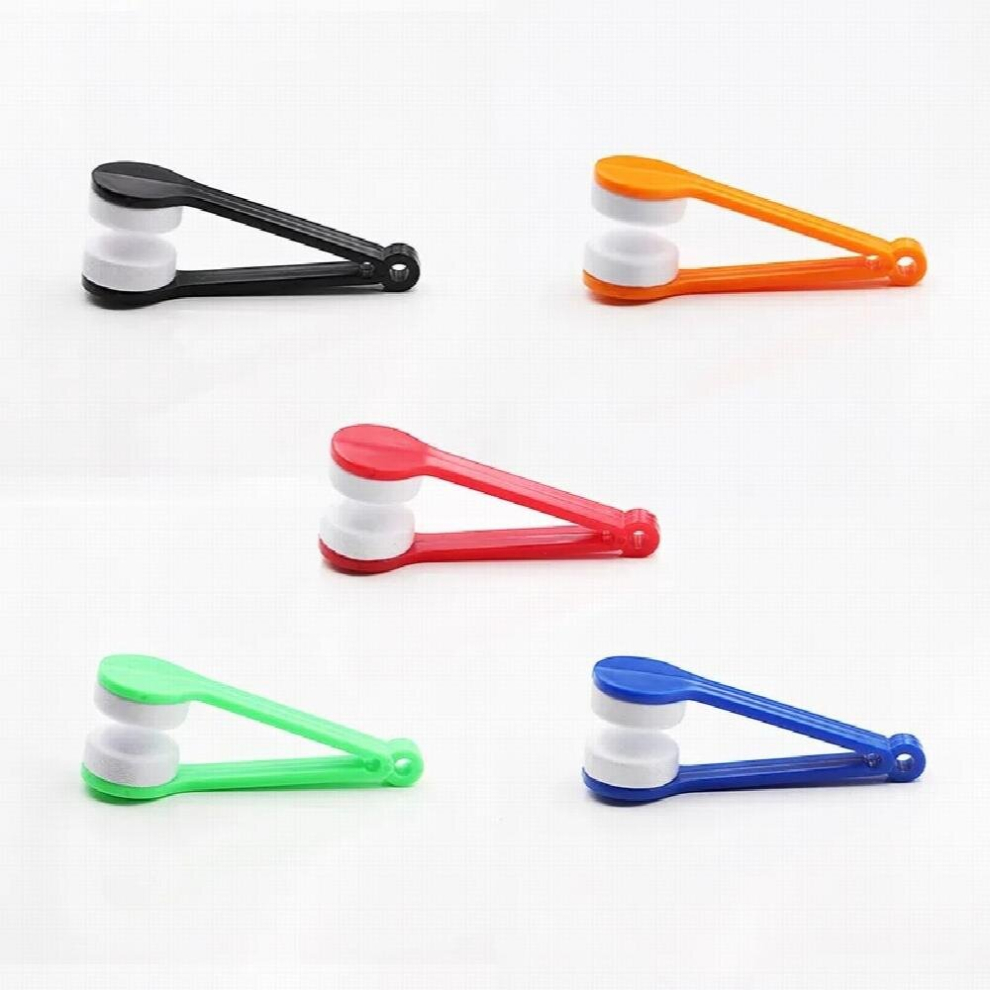 Multicoloured 3Pcs Portable Multifunctional Glasses Cleaning Rub Eyeglass Sunglasses Spectacles Microfiber Cleaner Brushes