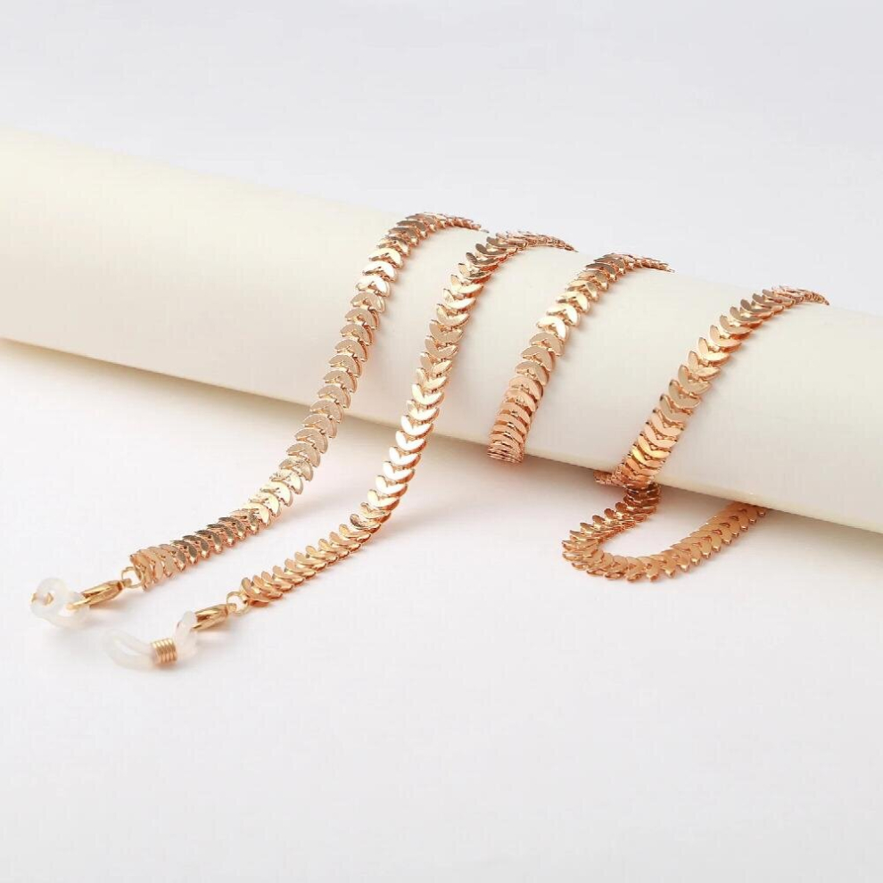 Metal Eyeglass Chain Love Heart Sunglasses Chain Holder Neckband Face-Mask Lanyard Glasses Chain Jewelry For Women