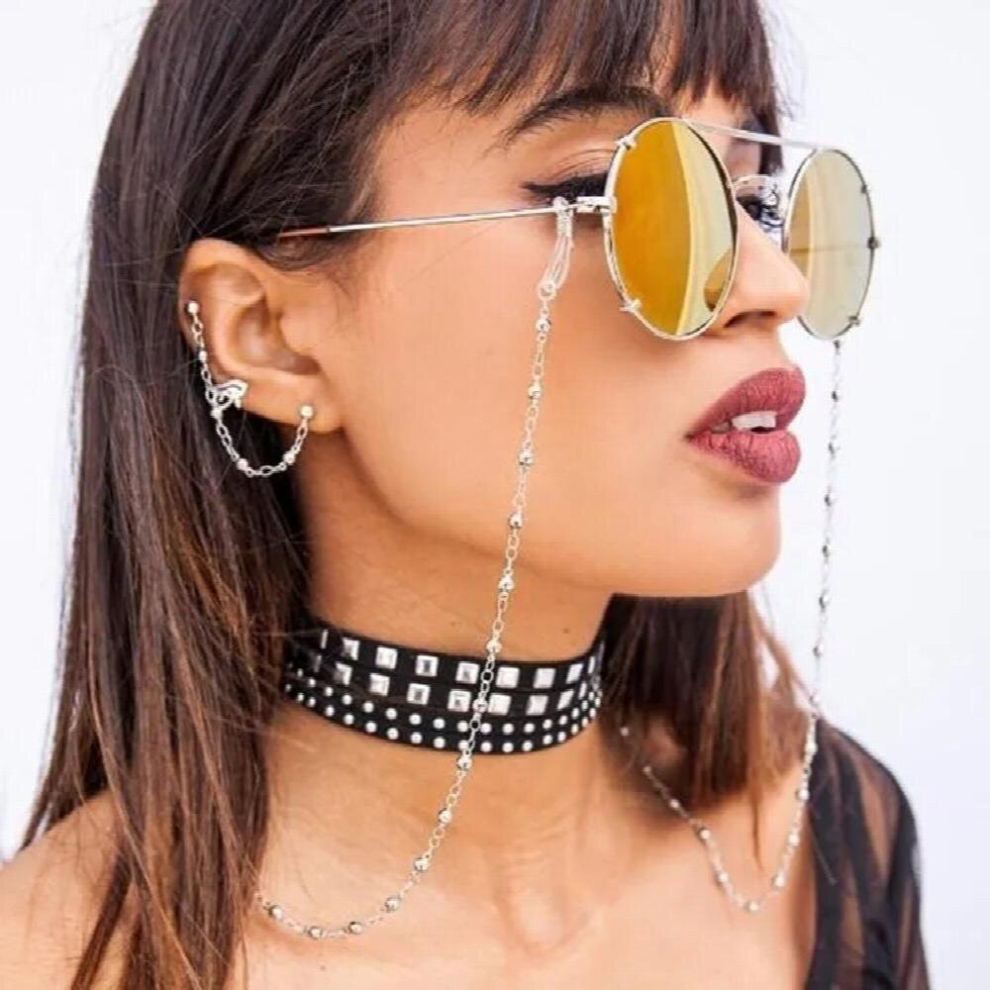 Multicoloured Ye Glasses Sunglasses Spectacles Eyewear Chain Holder Cord Lanyard Necklace Glasses Chain Eyewears Cord Holder Neck Strap Rope