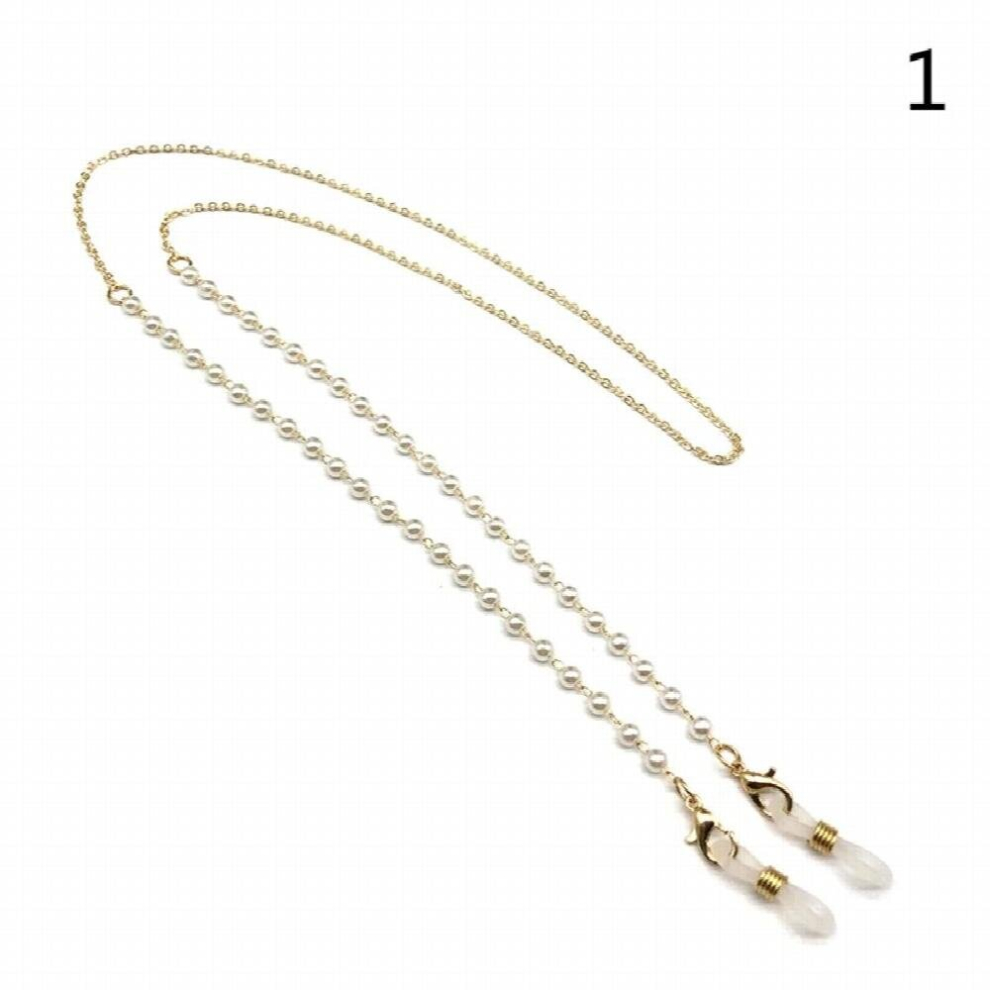 1PCS Woman Sunglasses Chain Bead Chain Anti-Falling Glasses Eyeglasses Cord Necklace