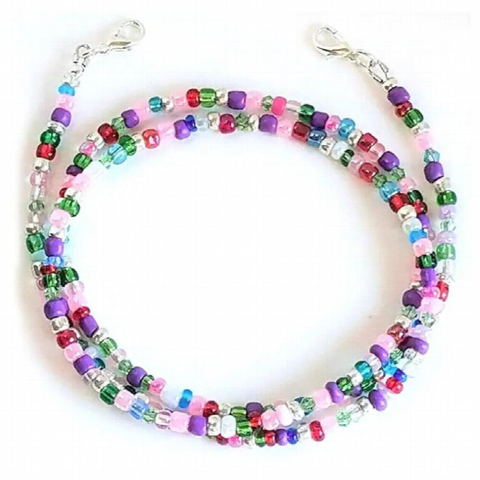 Multicoloured Beaded Glasses Chains Bohemian Colored Mask Hanging Rope Face Mask Lanyard Necklace Neck Belt Eyeglass Sunglasses Chain