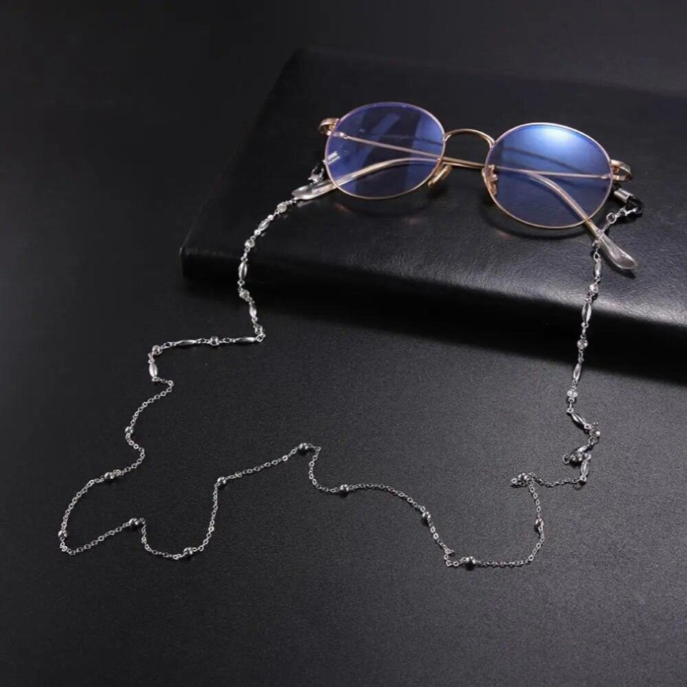 SKYRIM Crystal Beaded Sunglasses Chain Women Lanyard Strap Necklace Anti-slip Eyeglass Cord Rope for Glasses