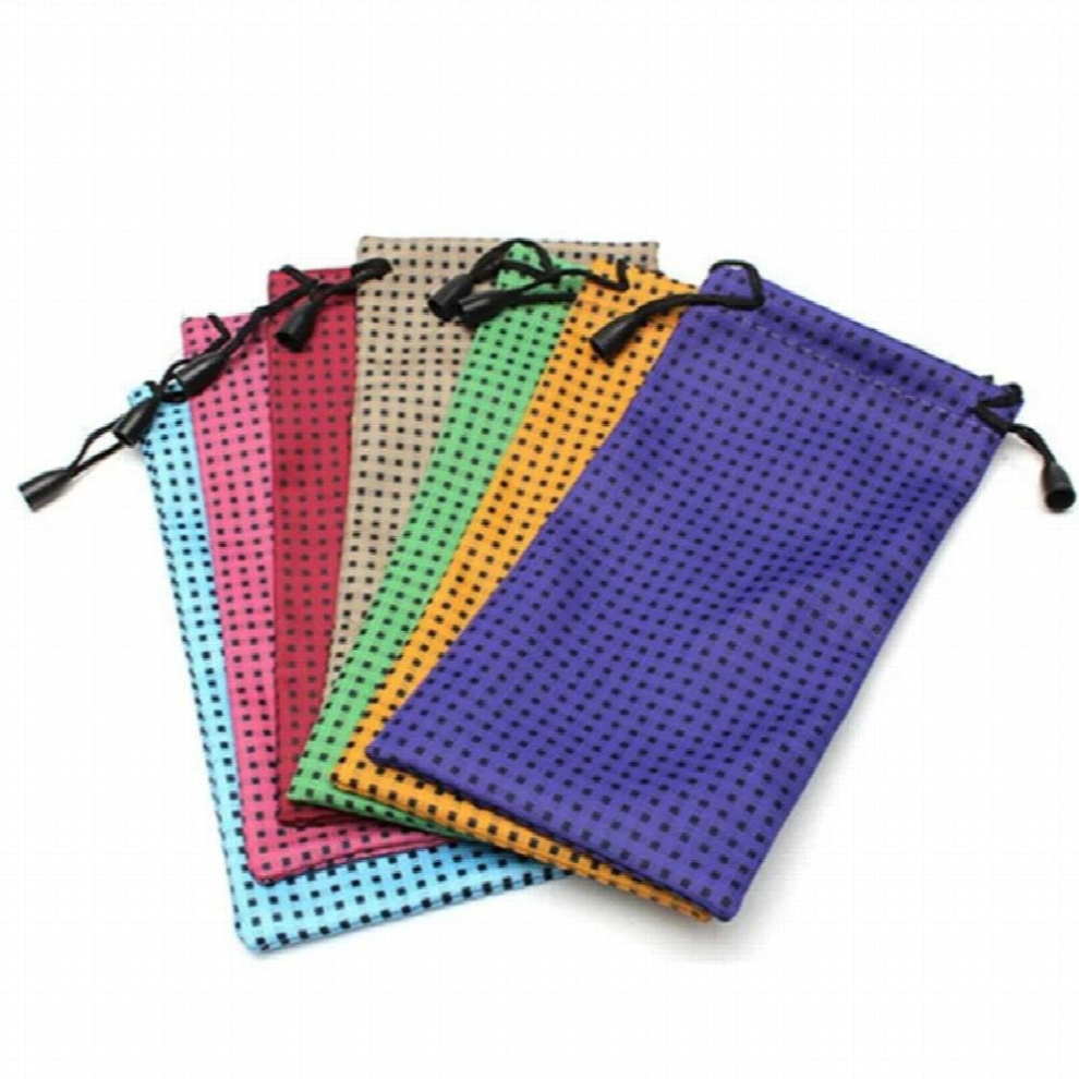100 pcs/lot DIY Watch Phone Glasses Case Soft Waterproof Cloth Sunglasses Bag Glasses Pouch Eyeglasses Cases Mixed Colors