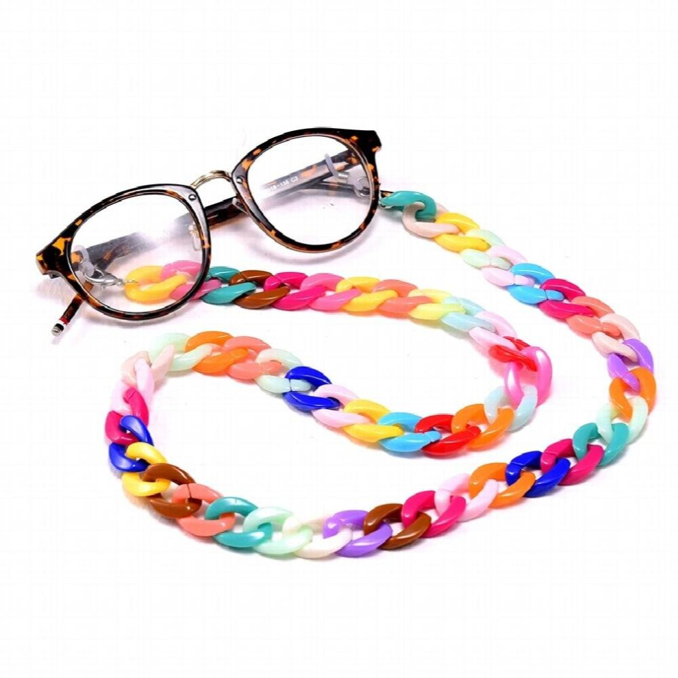 Multicoloured Rainbow Acrylic Sunglasses Chains For Women Eyeglasses Mask Chains Lanyard