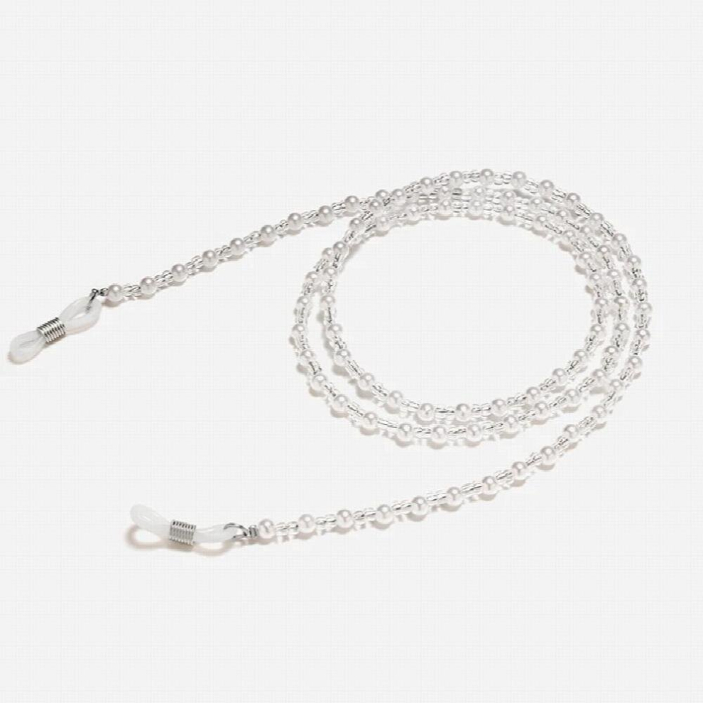 White Acrylic Glasses Chain Sun Glasses Beaded Rope Sunglasses Hanging Chain Strap Glasses Rope Eyewears Neck Lanyard Cord