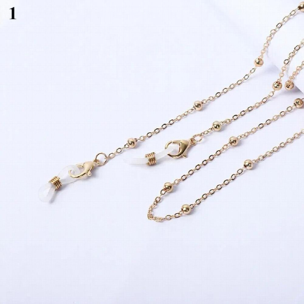 Multicoloured Sunglasses Chain Strap Lanyard Metal Mask Chain Beads Glasses Chain Reading Glasses Hanging Chain Cord Strap