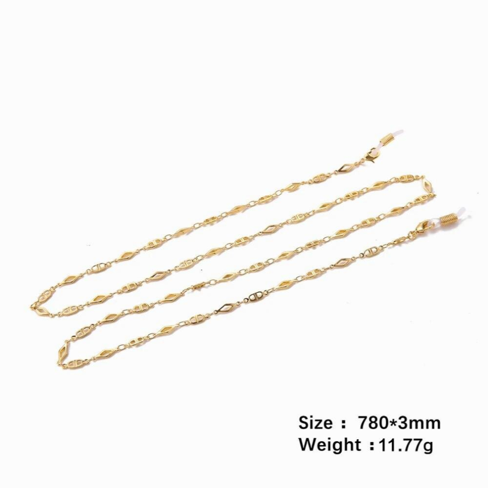 Skyrim Geometric Sunglasses Neck Cord for Women Glasses Ribbon String with Chain Lanyard Eyeglass Accessories
