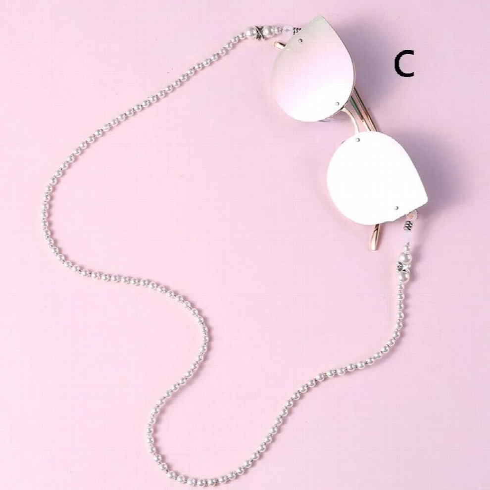Multicoloured Women Eyeglass Chains Pearls Sunglasses Glasses Chain Eyewears Cord Holder Neck Rope H9