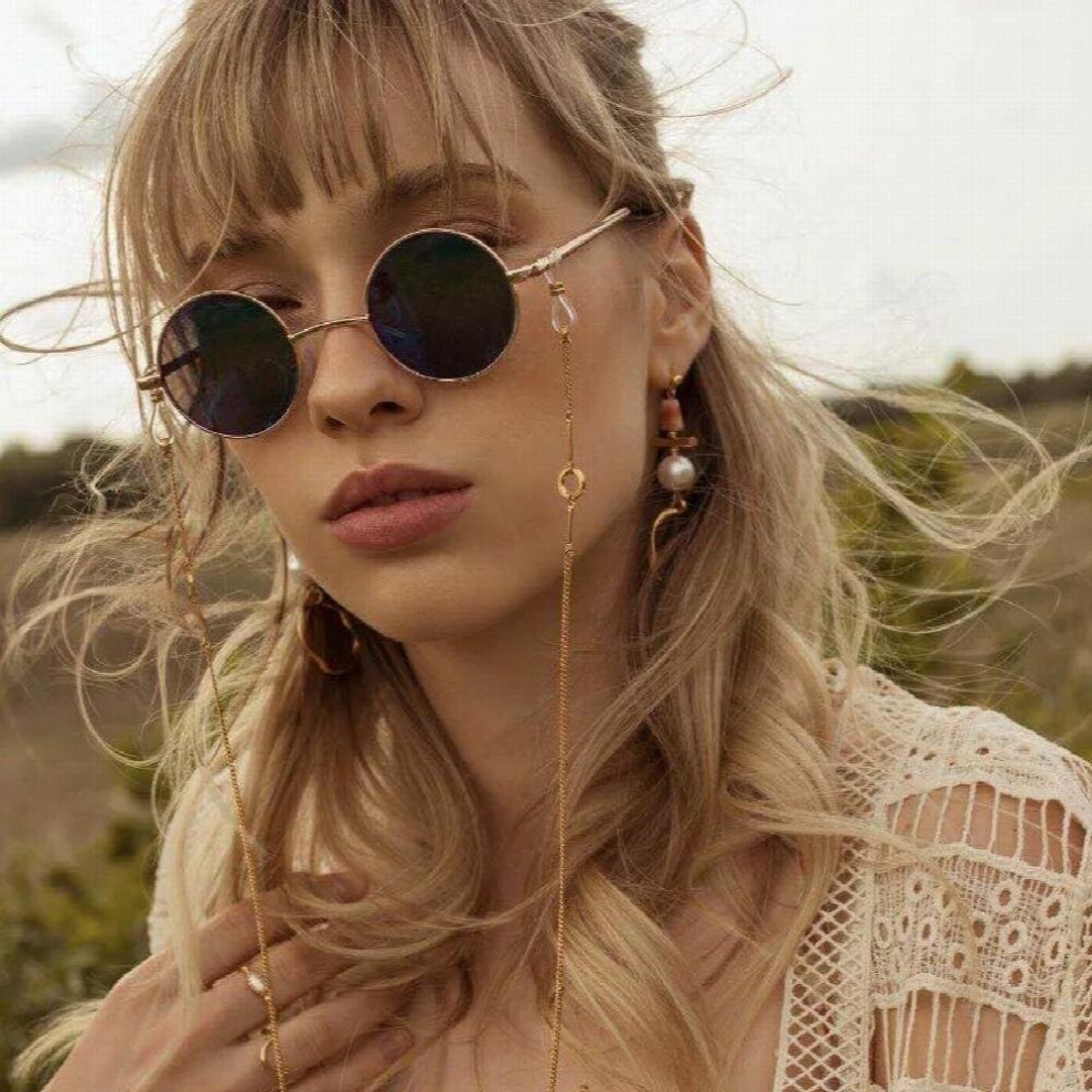 Casual Glasses Chain Geometric Circle Spectacles Holder Neck Cord Sunglasses Lanyard Strap