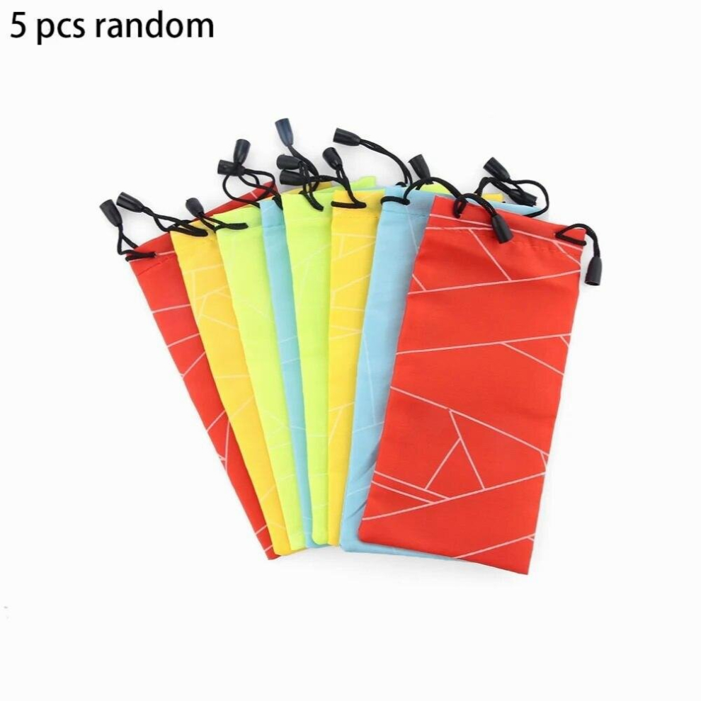 5Pcs Multi-Functional Glasses Sunglasses Bag Pouch Eyewear Covers Eyeglasses Protector Case Accessories Random