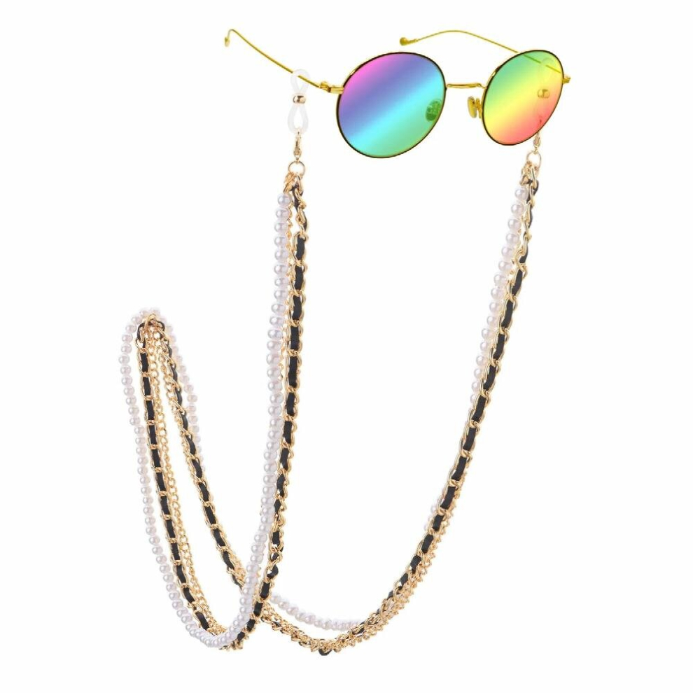 latest Pearls Crystal Shell Chains Sunglasses Holder Cord Mask Strap Rope Hanging Women Reading Glasses Lanyard