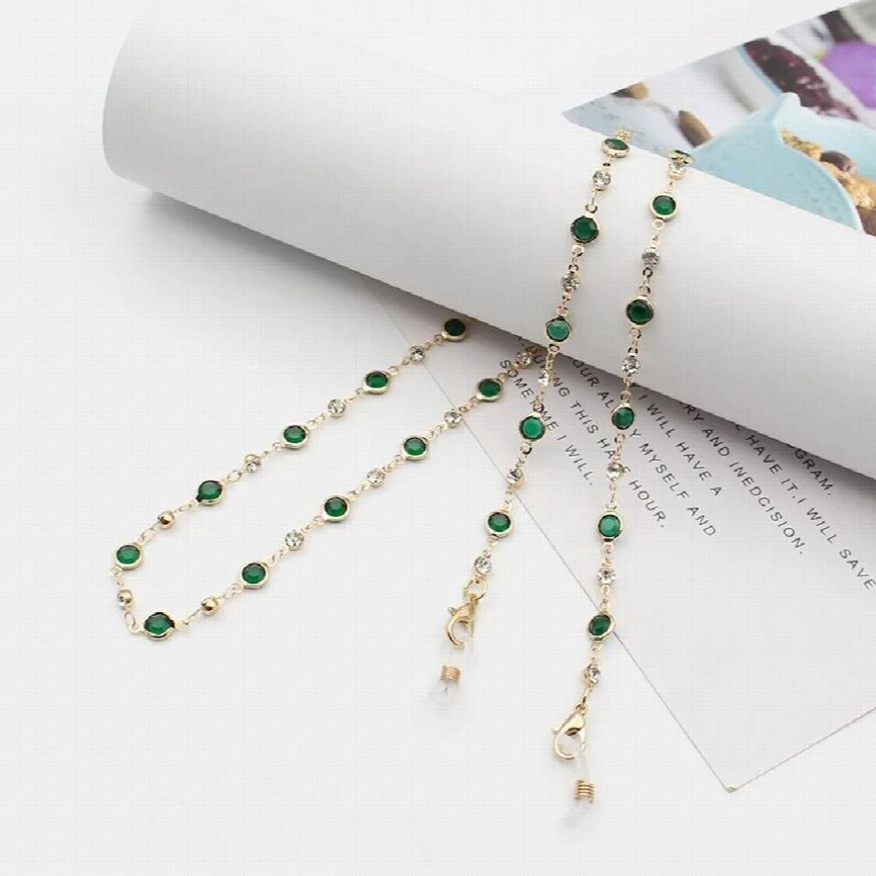 Multicoloured Crystal Reading Glasses Chain Women Sunglasses Cords Casual Glass Beaded Eyeglass Masks Chain Hangs Masks Lanyard