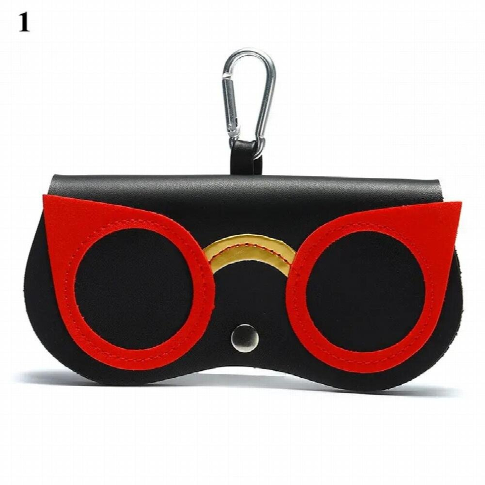 INs Women PU Leather Cartoon Eye Glasses Case Glasses Storage Protection Sunglass Box Portable Eyewear Pouch
