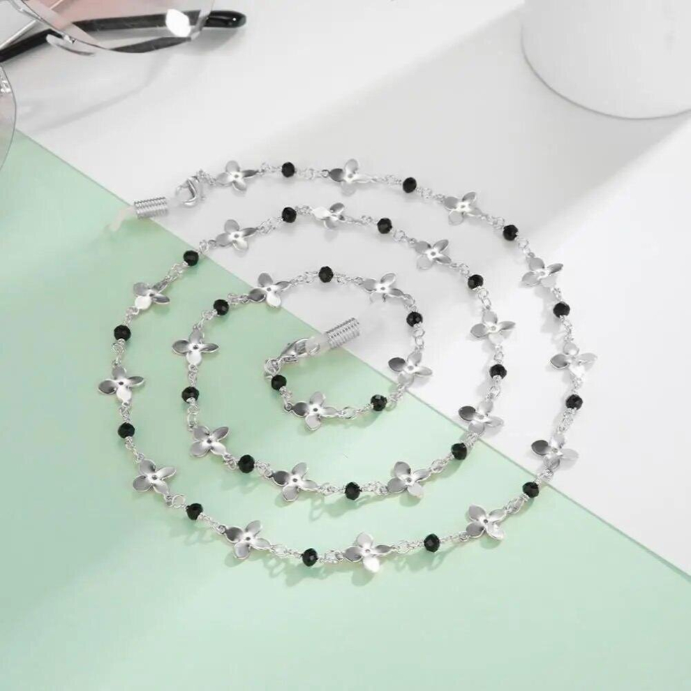 Skyrim Flower Beaded Lanyards for Glasses Rose Sunglasses Chain Reading Eyeglasses Strap Rope Eyewear Cord for Women