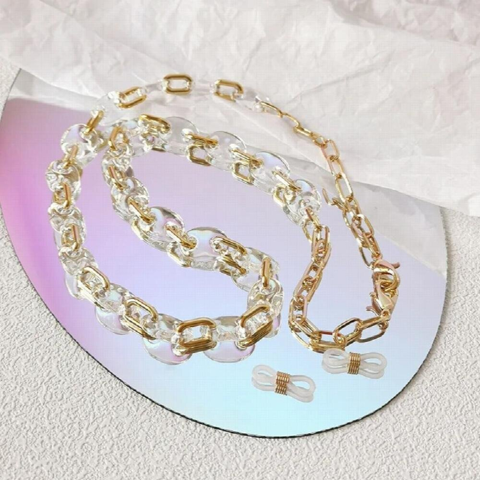 Transparent Acrylic Link Chain Glasses Phone Hanger Necklace Face Mask Band Sunglasses Holder Cord Strap