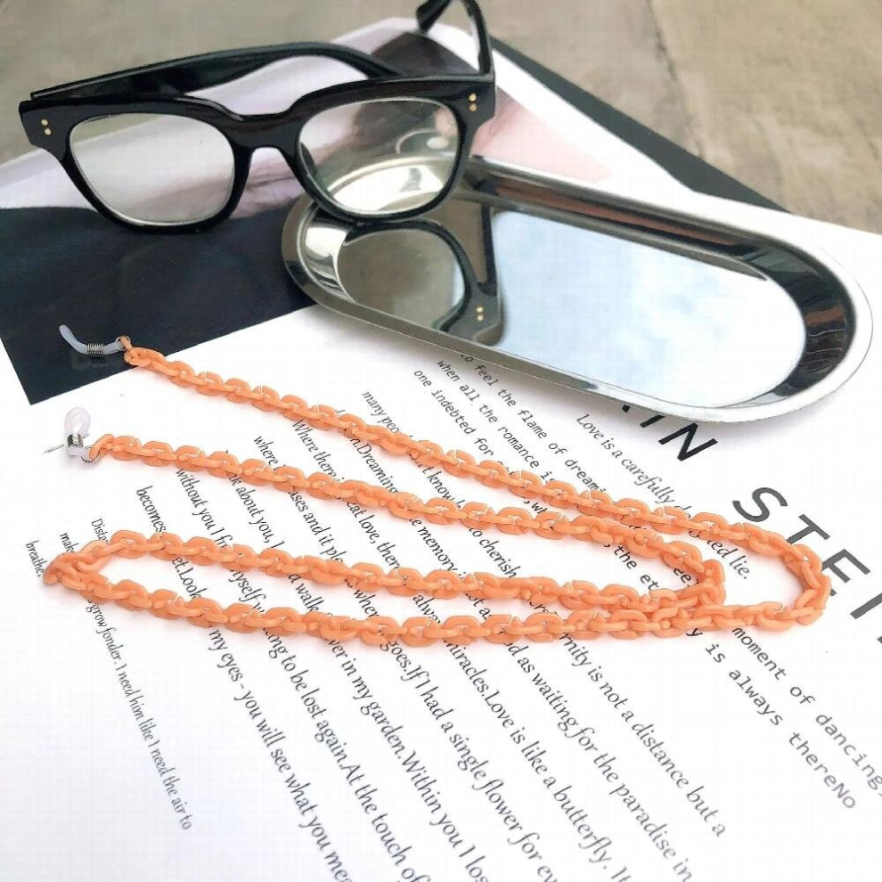 Multicoloured Resin Multi-Color Eyeglasses Chain Acrylic Acetate Leopard Chain Retro Non-Slip Lanyard Chain Sunglasses Accessories