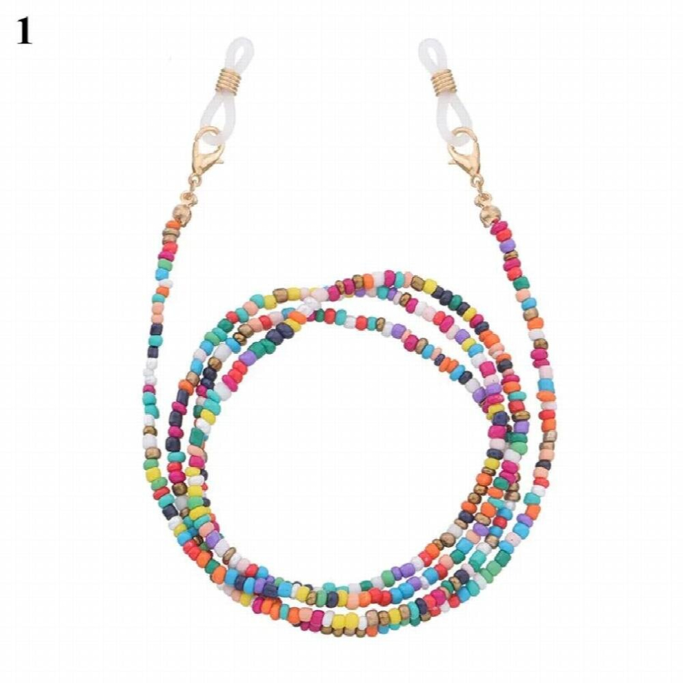 Colorful Beads Glasses Chain Masks Rope For Women Girls Sunglasses Lanyards Hanging Neck Mask Strap Eyewear Accessories