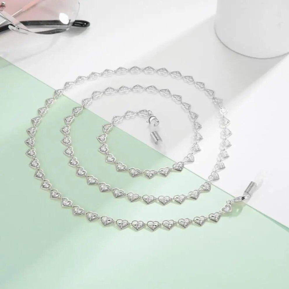 Skyrim Heart Lanyard Glasses Chains Women Anti-slip Sunglasses Chain Reading Eyeglasses Strap Rope Eyewear Cord Gift