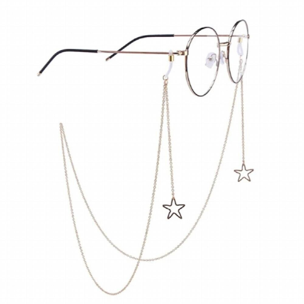 Womens Eyeglass Chains Hollow Star Sunglasses Reading Glasses Chain Eyewears Cord Holder Neck Strap Rope