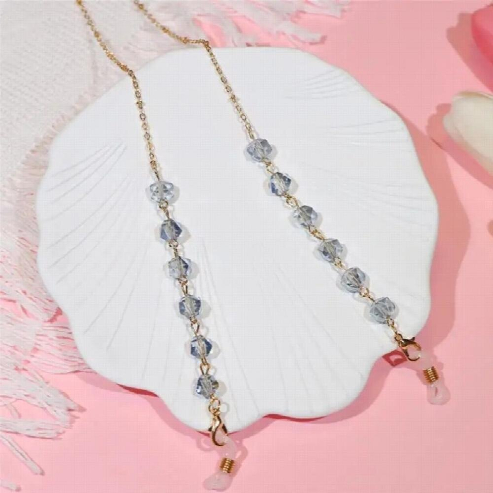 Multicoloured 2 Pcs Bohemian Mask Chains Eyeglass Lanyard Crystal Beaded Sunglasses Rope Chain Mask Hanging Rope Glasses Chain