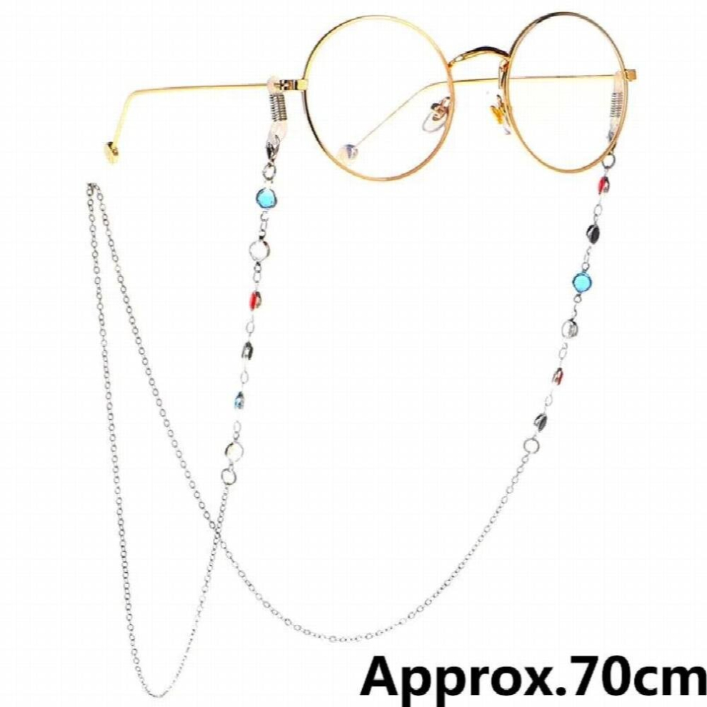 Reading Beaded Glasses Chain Eyewears Cord neck strap Rope Womens Silver Eyeglass Chains Sunglasses