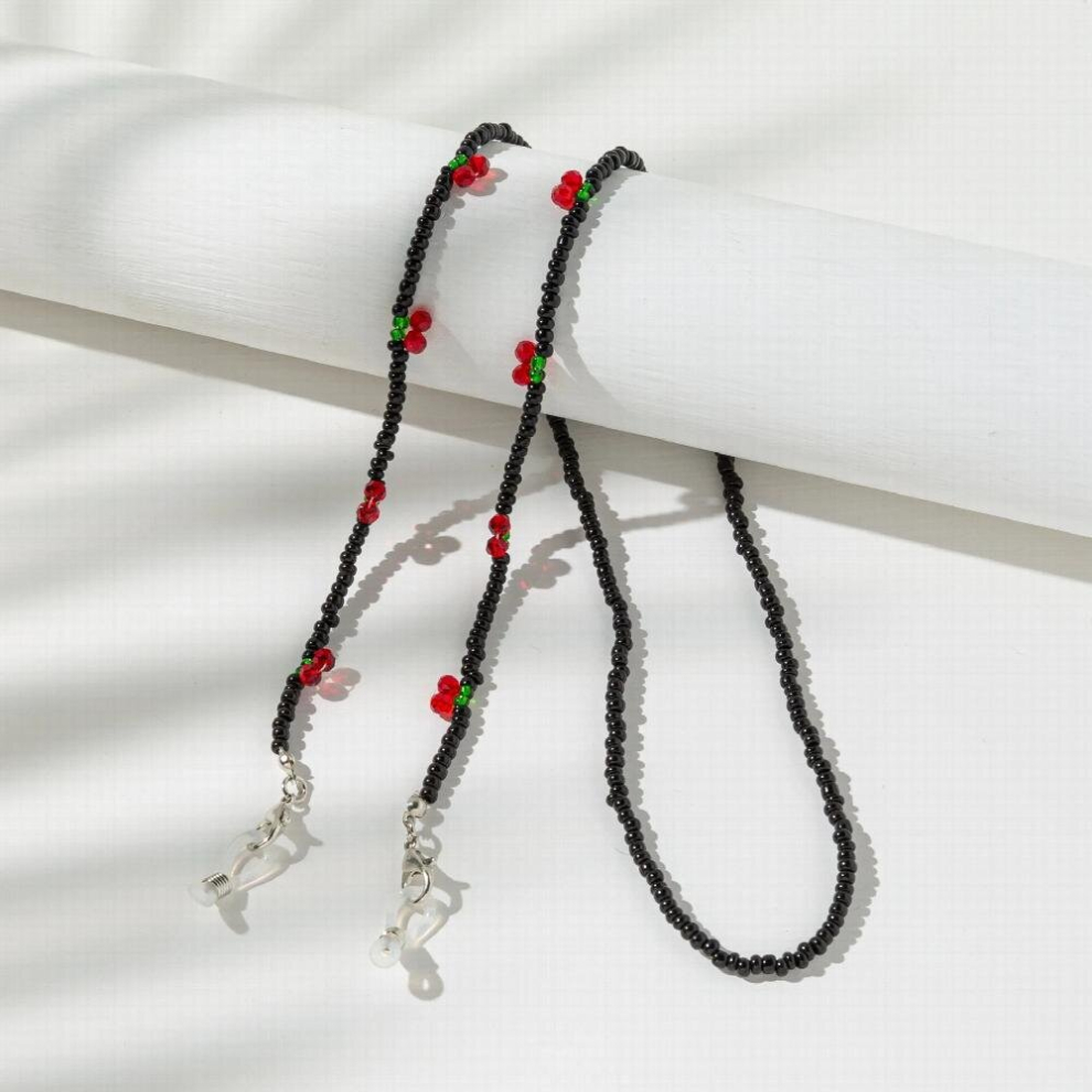 Bohemian Glasses Chain Cherry Beaded Lanyard Sunglasses Chain Anti-lost Necklace Retainer Convenient Chain Gift