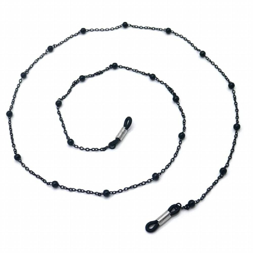 Black Reading Glasses Beaded Glasses Chain For Women Summer Beads Hangs Mask Strap Necklace Sunglasses Lanyard