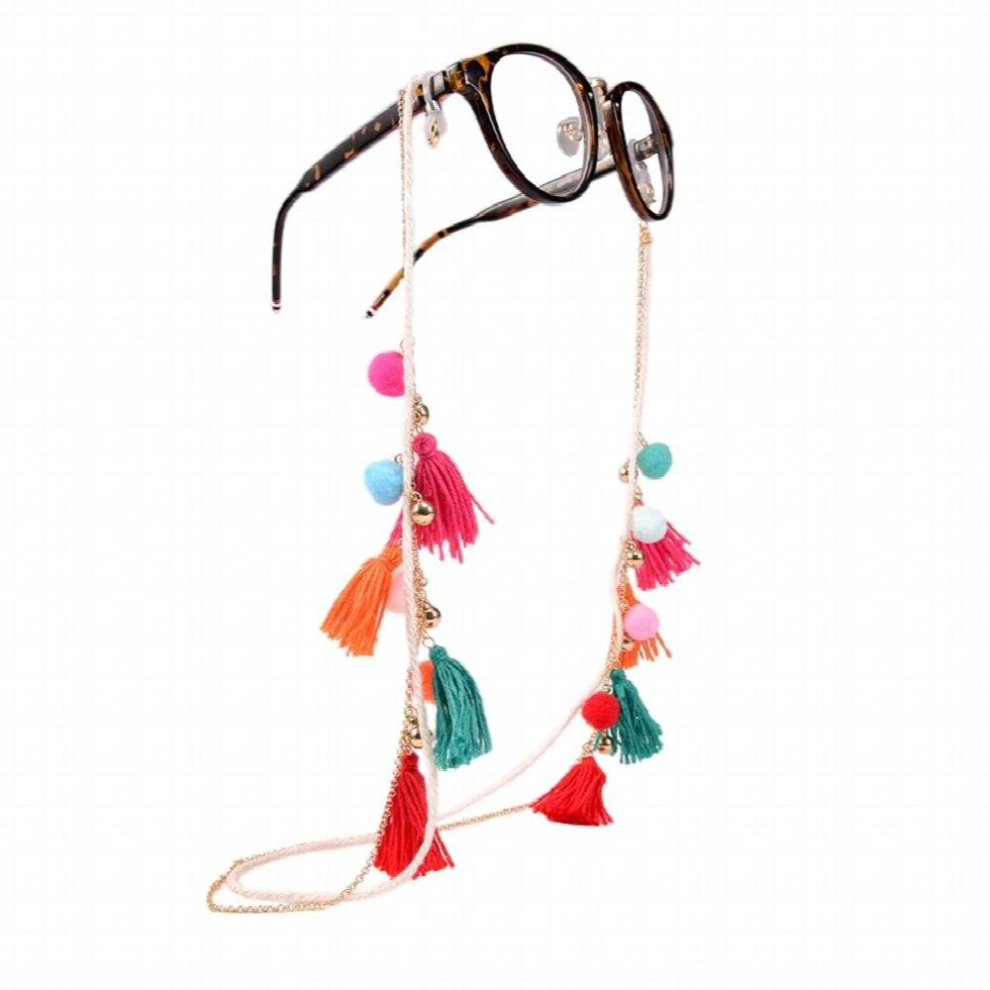 Multicolor Tassel Sunglasses Chains For Women Lanyard Cotton Rope Glasses Chains