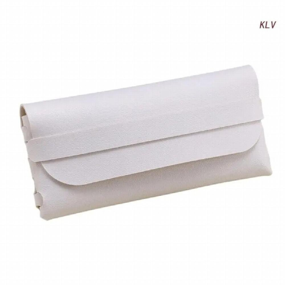 White Eyeglass Soft Pouch Portable Sunglasses Sunglasses Bag Pouch Pu Leather Eyeglass Sunglasses Pouch Dxaa