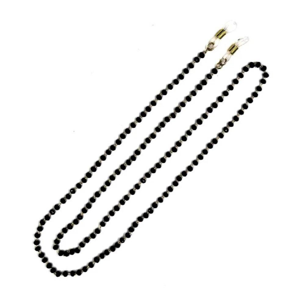 Black Beads Mask Strap Glasses Chains Women Face Mask Lanyard Anti Slip Womens Neck Chain For Eyeglass Sunglasses
