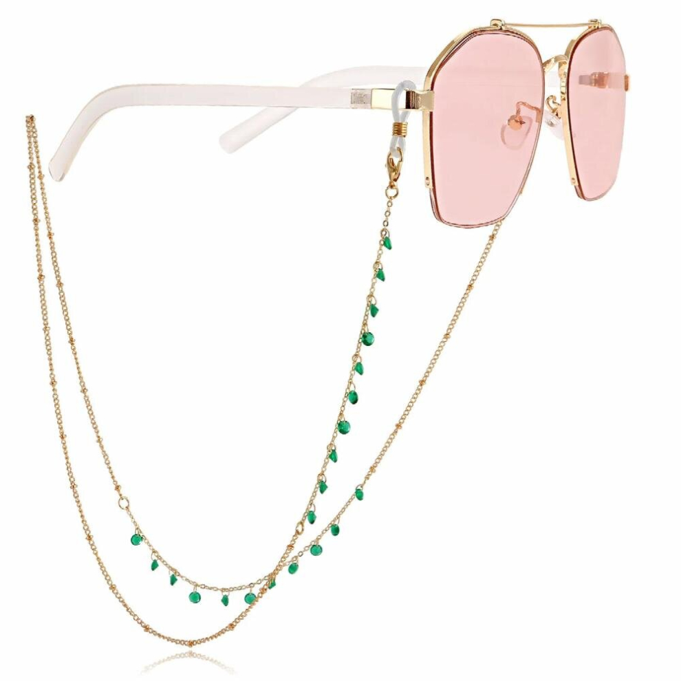 Crystal Beaded Glasses Chain For Women Summer Daisy Flower Beads Hangs Mask Strap Necklace Sunglasses Lanyard