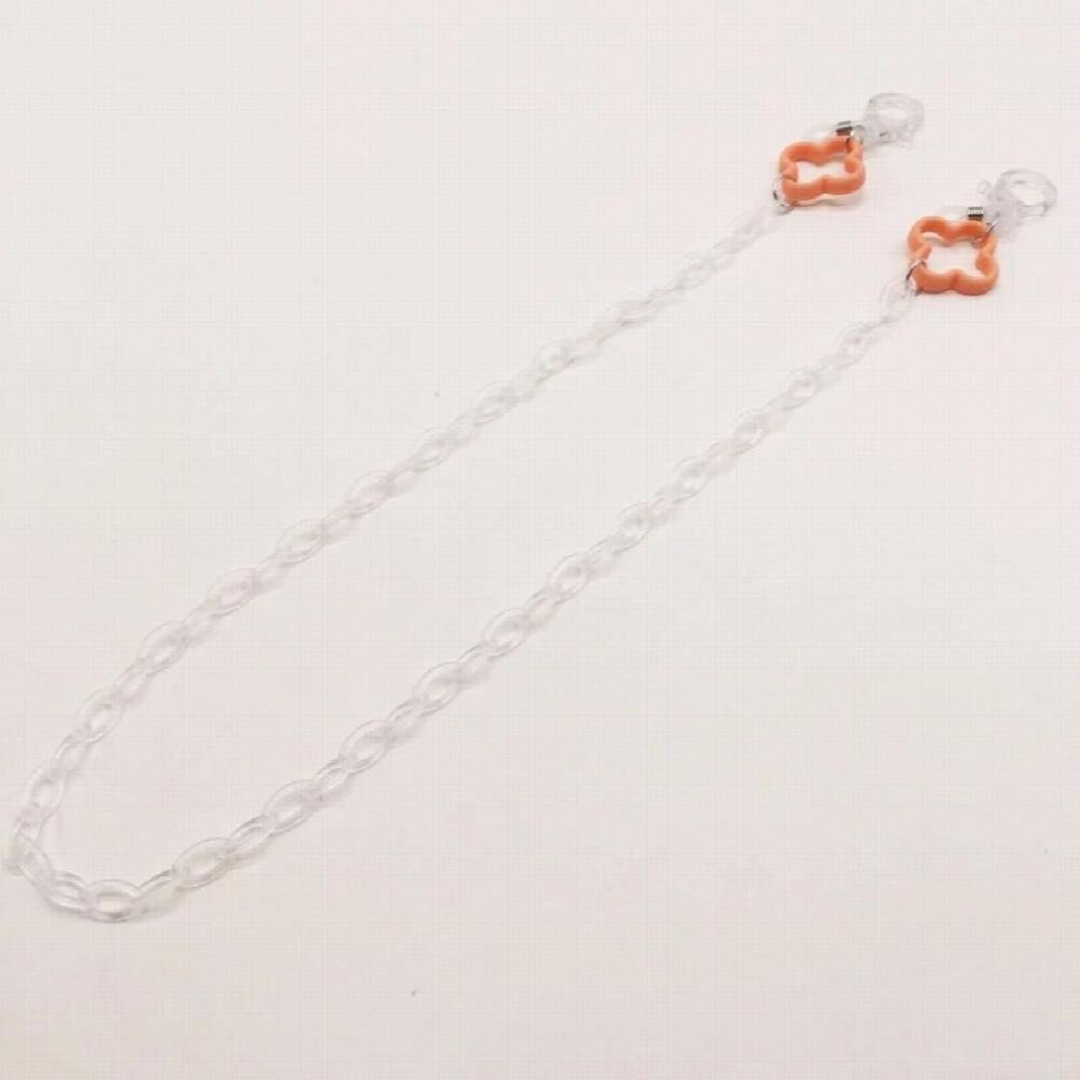White Flower Retro Bright Acrylic Sunglasses Chain Straps Lanyards Transparent Reading Glasses Hanging Neck Glasses Chain