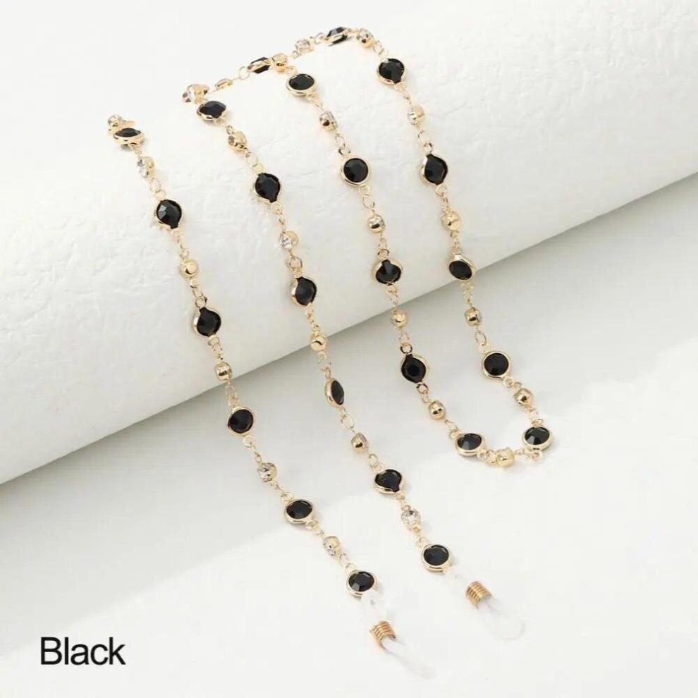 Sunglasses Chain Acrylic Crystal Mask Lanyard Beaded Neckband Mask Holder Glasses Chain Women Men Jewelry