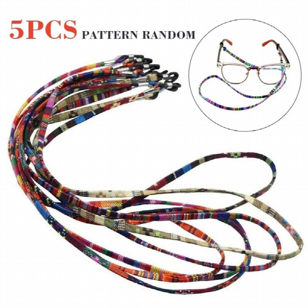 Multicoloured 5Pcs Multicolor Sunglasses Neck Cord Strap Cotton Blend Eyeglass Glasses String Reading Glasses Lanyard Holder Eyewear Parts