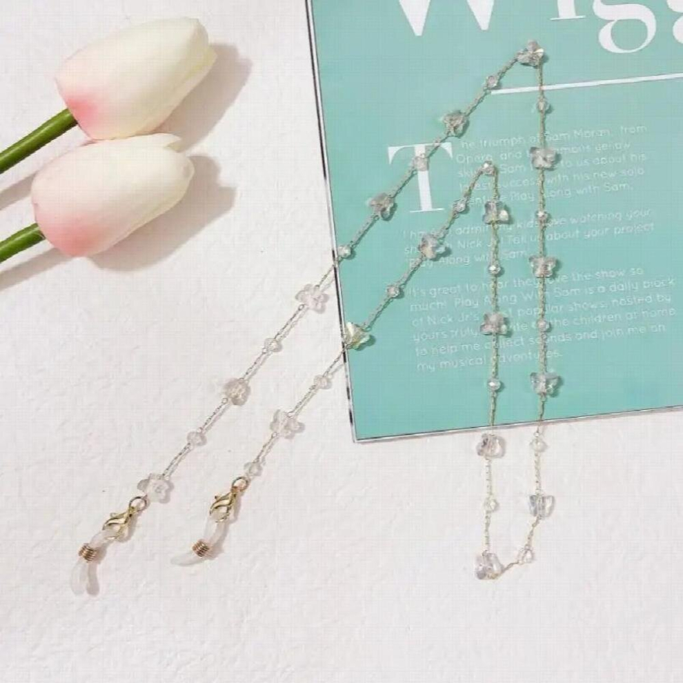 Glasses ChainCrystal Beaded Eyeglass Chain Mask Holder Sunglasses Rope Chain Mask Chains Colorful Mask Hanging Rope