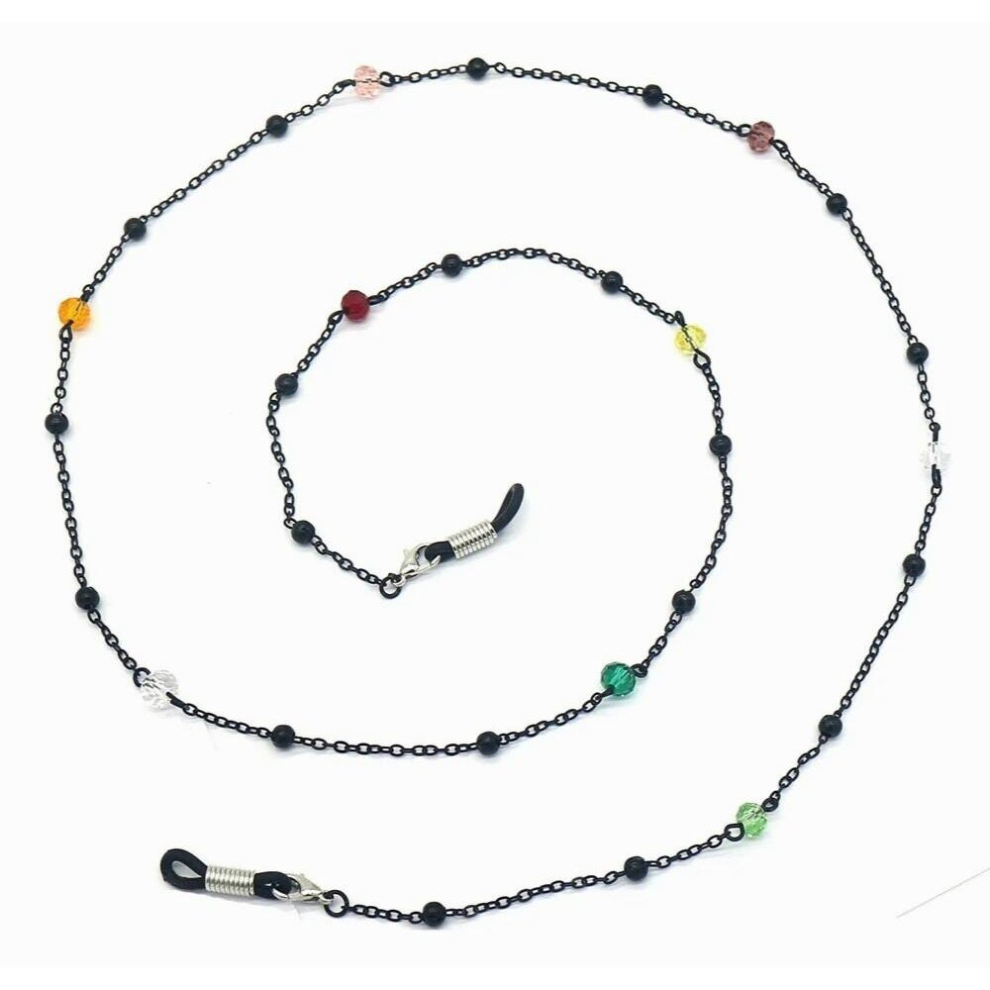 Sunglasses Chains Rhinestones Eyeglass Cord Holder Lanyard Necklace Glasses Beaded Neck Strap Rope