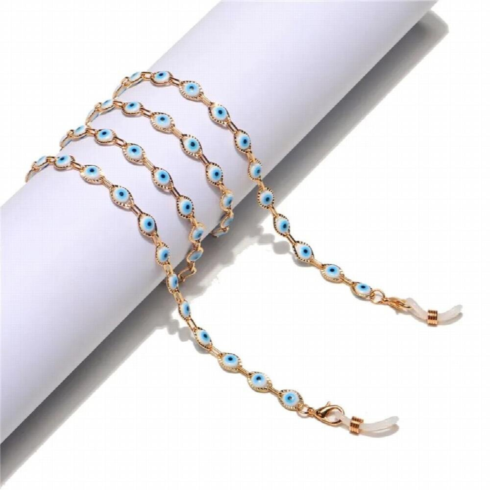 Evil Eye Mask Chain Eyeglasses Lanyards For Women Retro Metal Sunglasses Chains Eyewear Holder Neck Strap