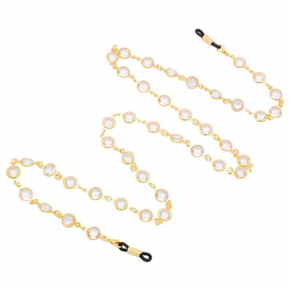 Crystal Glasses Neck Strap Chain for Women Beaded Sunglasses Chains Lanyard Anti-Lost Eyeglasses Holder Cord Metal Rope