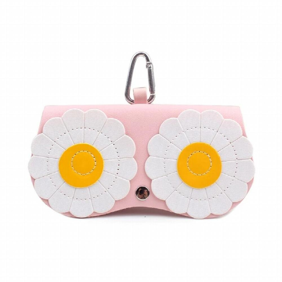 Little Daisy Portable Hanging Case Women PU Leather Sun Eye Glasses Box For Eyeglass Sunglasses Protection Bags