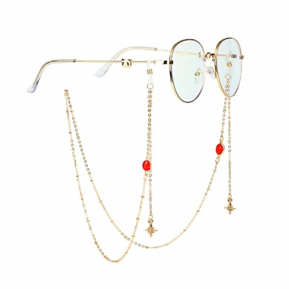 Hot Metal Beads Womens Glasses Chain Summer Sunglasses Chain Anti-slip Eyeglass Neclace Crystal Mask Strap Landyard