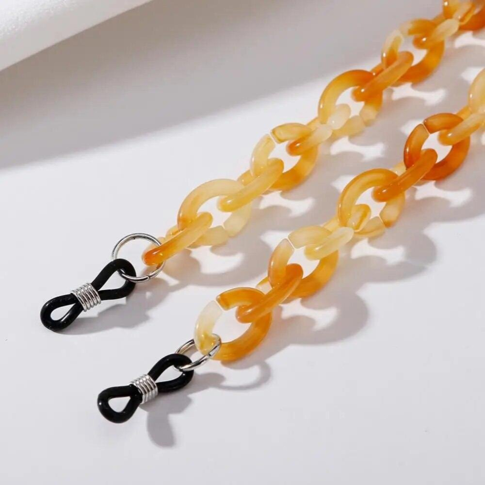 FishSheep Acrylic Chain Sunglasses Chain Reading Glasses Adjustable Hanging Thin Chain Lanyard Cord Holder Neck Strap