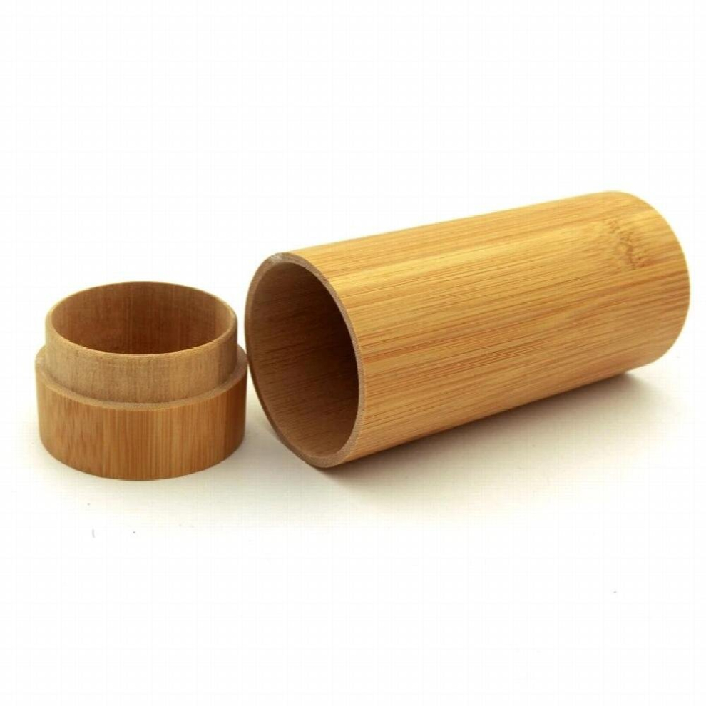 Bamboo Wooden Sunglasses Box Vintage Unisex Cylindrical Glasses Case High Cylindrical Bamboo Glasses Box