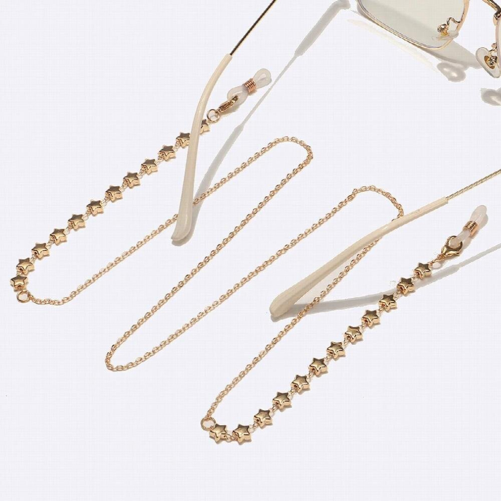 Gold Glasses Chain Star Metal Anti-Skid Mask Chains Retro Mask Chains Sunglasses Lanyard Mask Hanging Rope