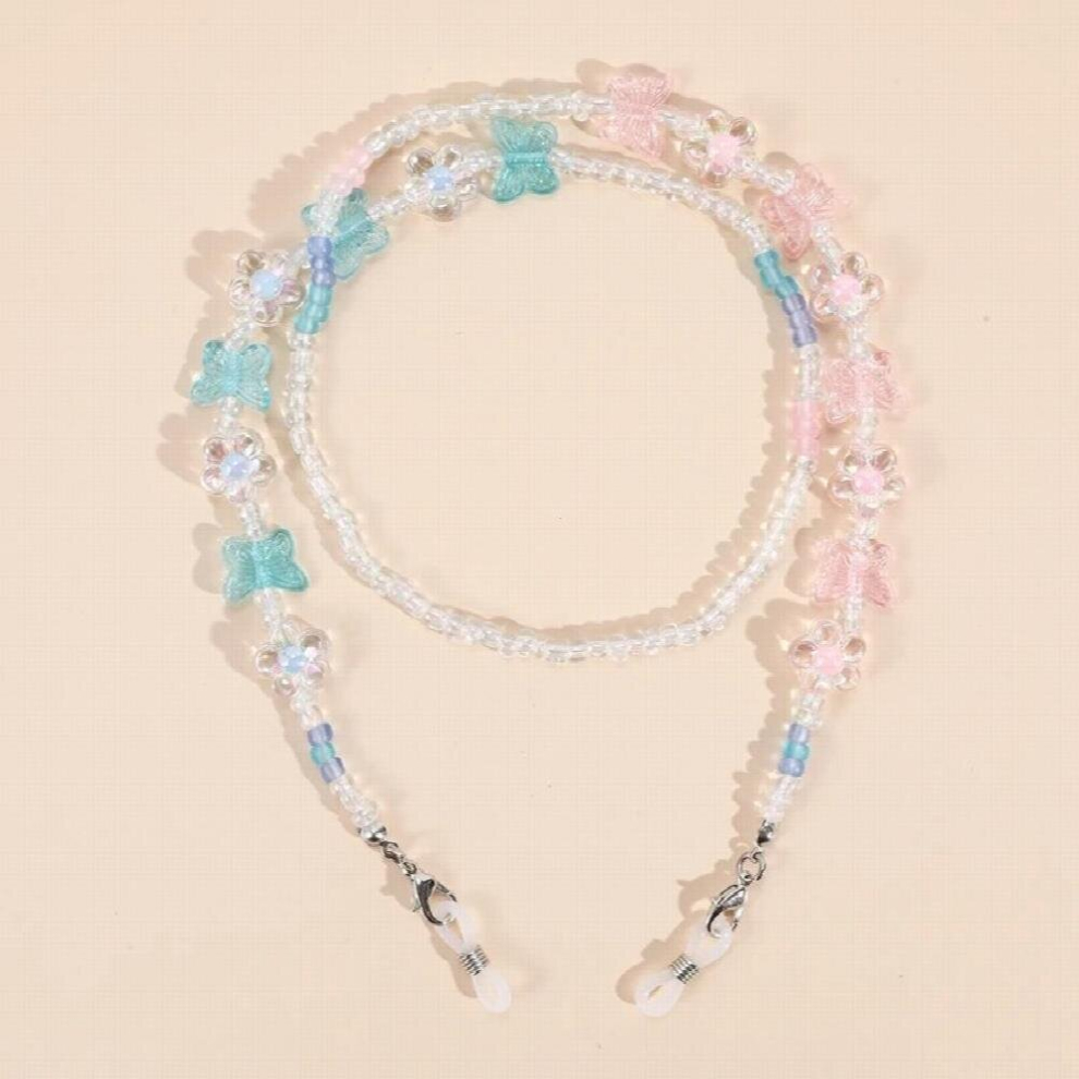 Glasses Chain Multi-purpose Lanyard Sweet Colorful Bead Chain Anti-lost Mask Chain Sunglasses Eyewear Accessories