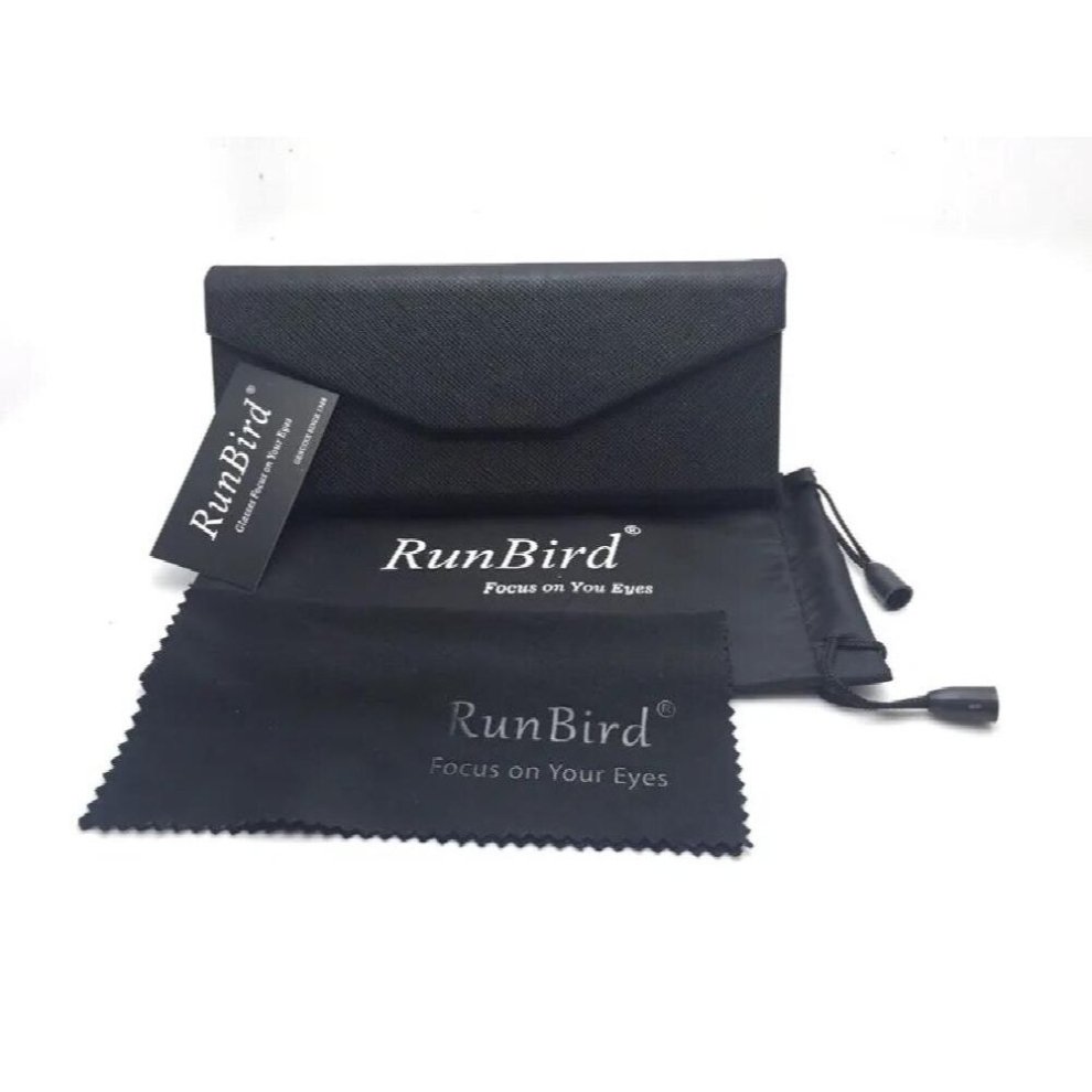 RunBird High PU Leather 16*6.8*6.4cm Magnet Fold Light Glasses Case Triangle Sunglasses Eyewear Box