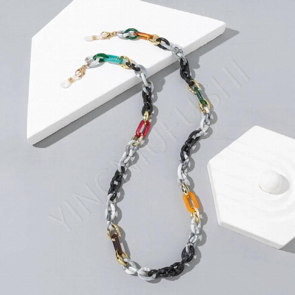 Mix Acrylic Sunglasses Hangs Pendant Women Glasses Chain Strap Eyewear Cord Mask Holder Hanging Necklace Lanyard