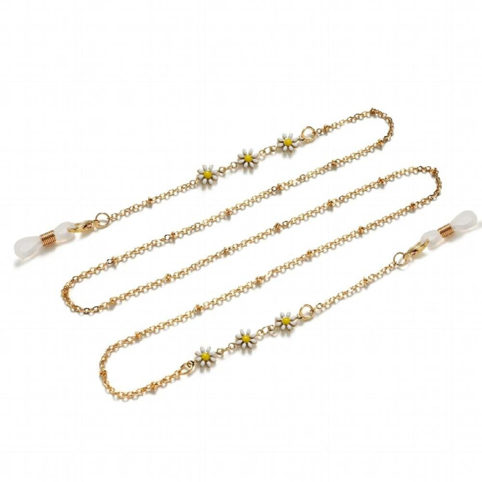 Dripping Chrysanthemum Metal Glasses-chain Mask-rope Sunglasses Masked Glasses Chain Lanyard