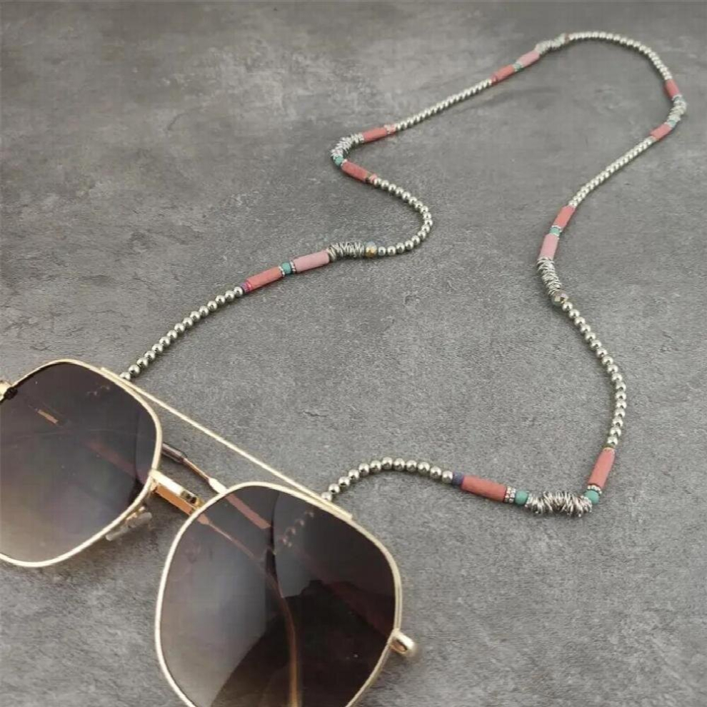 Reading Glasses Chain Retro Beads Eyeglass Sunglasses Spectacle Cord with Tassels Neck Strap String Chain Eye wear