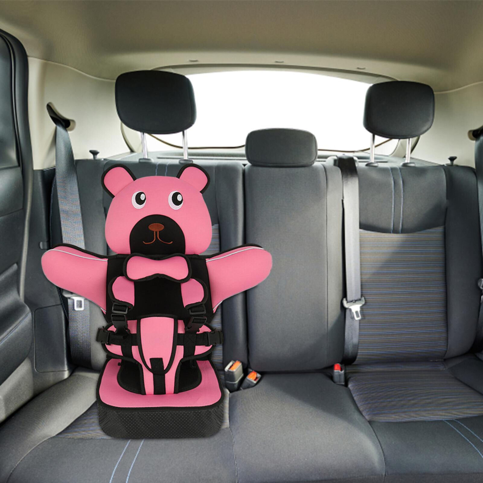 (Pink) Child Safety Seat Car Child Seat Baby Safety Seat Pad for Kids 0-12 Years Old