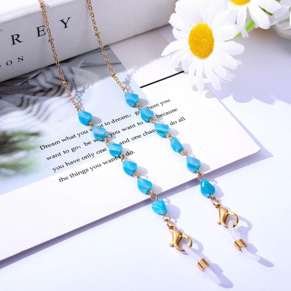 Acrylic Crystal Eyeglass Chain Holder Irregular Bead Sunglasses Chain Holder Neck Cord Glasses Chain Women Jewelry